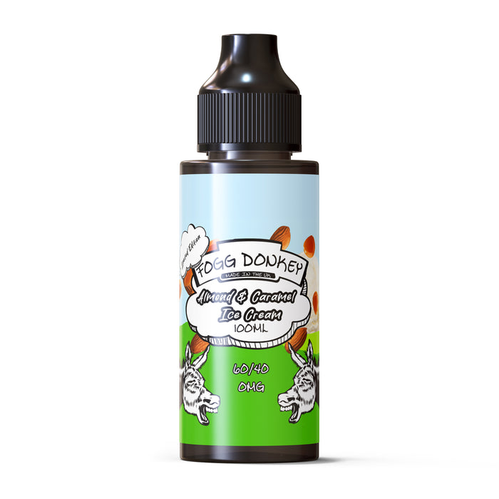 Almond & Caramel Ice Cream By Fogg Donkey E-Liquid 100ml Shortfill