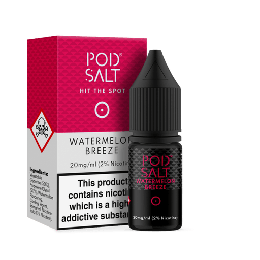 POD SALT WATERMELON BREEZE 10ML NICOTINE SALT - I Love Vapour nic salts POD SALT