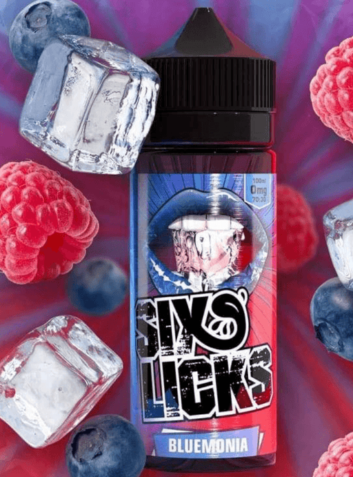 BLUEMONIA BY SIX LICKS 100ML short fill - I Love Vapour E-Juice Six Licks