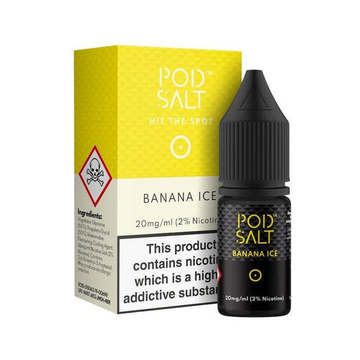 POD SALT BANANA ICE 10ML NICOTINE SALT E-LIQUID - I Love Vapour