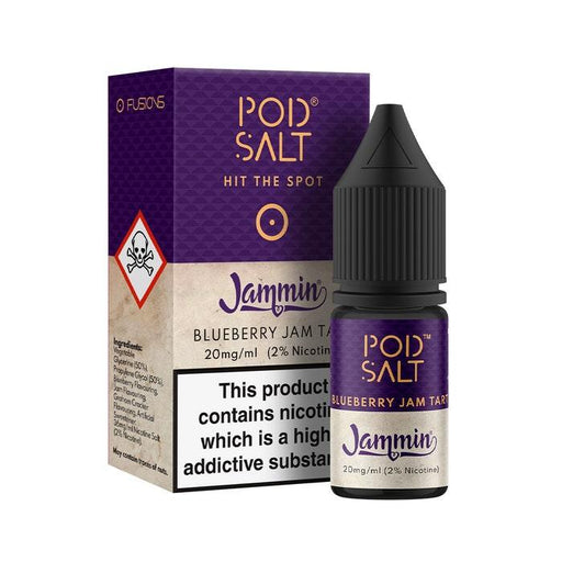 POD SALT BLUEBERRY JAM TART 10ML NICOTINE SALT E-LIQUID - I Love Vapour nic salts POD SALT