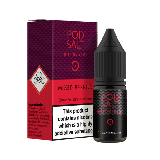 POD SALT MIXED BERRIES 10ML NICOTINE SALT E-LIQUID - I Love Vapour nic salts POD SALT